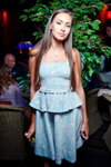 Buddha Bar Moscow (looks: sky blue flowerfloral dress with basque)