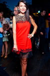Buddha Bar Moscow (looks: red dress, red clutch)