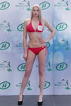 Кастинг конкурсу "Міс Білорусь 2014" (наряди й образи: червоний купальник, чорні туфлі, блонд (колір волосся))