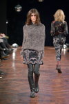 A Friend by A.F. Vandevorst show — Copenhagen Fashion Week AW14/15 (looks: knitted grey sweater, black boots)