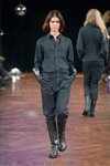 A Friend by A.F. Vandevorst show — Copenhagen Fashion Week AW14/15 (looks: black jumpsuit, black boots)