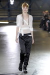 Pokaz Anne Sofie Madsen — Copenhagen Fashion Week AW14/15 (ubrania i obraz: top biały przejrzysty, spodnie czarne)