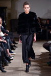Birger Christensen show — Copenhagen Fashion Week AW14/15 (looks: black pelerine, black dress)