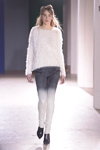 EST. 1995 Benedikte Utzon Wardrobe show — Copenhagen Fashion Week AW14/15 (looks: white jumper, black and white jeans)