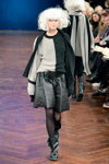 Ivan Grundahl show — Copenhagen Fashion Week AW14/15 (looks: black and white jumper, black skirt, black tights)