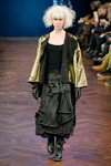 Ivan Grundahl show — Copenhagen Fashion Week AW14/15 (looks: gold blazer, black top, black skirt, black gloves)