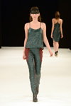 Katri/n show — Copenhagen Fashion Week AW14/15 (looks: aquamarine top, aquamarine trousers)