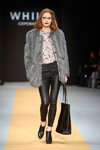 WHIITE show — Copenhagen Fashion Week AW14/15 (looks: black bag, grey fur coat, black leather pants)