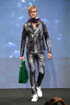 2OR+BYYAT show — Copenhagen Fashion Week SS15 (looks: printed men's suit, green bag)