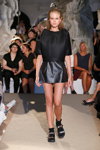 David Andersen show — Copenhagen Fashion Week SS15 (looks: black top, black mini skirt, black socks)