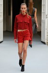 MI-NO-RO show — Copenhagen Fashion Week SS15 (looks: red shorts, red blazer)