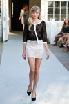 Stasia/Lace By Stasia show — Copenhagen Fashion Week SS15 (looks: black guipure blouse, white guipure mini skirt, black pumps)