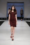 Trends show — CPM FW14/15 (looks: burgundy dress, burgundy pumps)