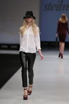 Trends show — CPM FW14/15 (looks: black hat, white blouse, black trousers, burgundy pumps)