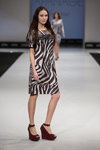 Trends show — CPM FW14/15 (looks: burgundy pumps, black and white dress with zebra print)