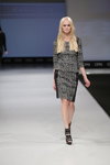 Trends show — CPM FW14/15 (looks: grey dress, black sandals, blond hair)