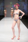 Agogoa show — CPM SS2015 (looks: swimsuit with diamond pattern, pink pumps)