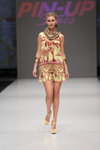Pin-Up Stars show — CPM SS2015 (looks: yellow printed tunic, yellow sandals)