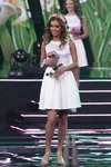 Яна Жданович. Первое дефиле в финале "Мисс Беларусь 2014" (наряды и образы: белое платье)