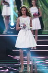 Анастасия Кузнецова. Первое дефиле в финале "Мисс Беларусь 2014" (наряды и образы: белое платье)