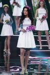 Wiktoryja Miganowicz. Finał — Miss Białorusi 2014. Top-25 (ubrania i obraz: sukienka biała)