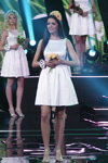 Кристина Марцинкевич. Первое дефиле в финале "Мисс Беларусь 2014" (наряды и образы: белое платье)