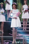 Hanna Siemeniuk. Finał — Miss Białorusi 2014. Top-25 (ubrania i obraz: sukienka biała)