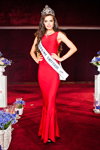 Anna Andres. Finał Miss Ukraine Universe 2014 (ubrania i obraz: suknia wieczorowa czerwona)