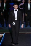 Awards ceremony — Mister Gomel 2014 (looks: black men's suit, white shirt, black bow-tie, black dress boot)