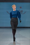 Показ IN by Inga Nipane — Riga Fashion Week AW14/15 (наряды и образы: чёрные колготки, чёрные туфли, чёрные кожаные перчатки)