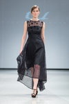 Pokaz Katya Katya Shehurina — Riga Fashion Week AW14/15 (ubrania i obraz: sukienka z gipiury czarna)