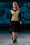 Pokaz Narciss — Riga Fashion Week AW14/15 (ubrania i obraz: pulower czarny, spódnica czarna)