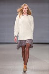 One Wolf show — Riga Fashion Week AW14/15 (looks: white jumper, brown tights)