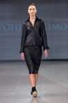 Pokaz Pohjanheimo — Riga Fashion Week AW14/15 (ubrania i obraz: garnitur damski (żakiet, spódnica) czarny)