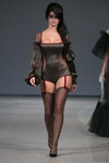 Amoralle show — Riga Fashion Week SS15 (looks: black nylon stockings)