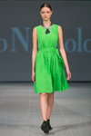Pokaz Ivo Nikkolo — Riga Fashion Week SS15 (ubrania i obraz: sukienka zielona)
