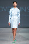 Показ LOVERAIN by Nadia Kirpa — Riga Fashion Week SS15 (наряды и образы: голубой плащ)