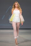 Pokaz M-Couture — Riga Fashion Week SS15 (ubrania i obraz: spodnie białe przejrzyste)