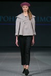 Показ Pohjanheimo — Riga Fashion Week SS15 (наряды и образы: брусничный берет, чёрные брюки)