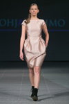 Показ Pohjanheimo — Riga Fashion Week SS15 (наряды и образы: телесное платье, чёрные ботинки)