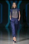Pokaz Red Salt — Riga Fashion Week SS15 (ubrania i obraz: bluzka pasiasta, spodnie niebieskie, półbuty niebieskie)