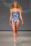 Sin On the Beach show — Riga Fashion Week SS15 (looks: blue closed swimsuit)