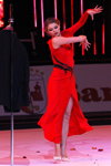 Maryna Hancharova. Rhythmic gymnastics gala show — World Cup 2014 (looks: red dress)