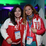 Марія Лемешева і Олена Захарова. Фотофакт: зірки в павільйоні MegasFaces