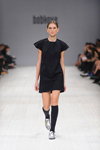 BOBKOVA show — Ukrainian Fashion Week SS15 (looks: black mini dress, black knee-highs)
