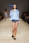 Alina Panuta. MARCHI show — Ukrainian Fashion Week SS15 (looks: sky blue blouse)
