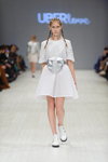 Pokaz UBERlove by Victoria Nozhenko — Ukrainian Fashion Week SS15 (ubrania i obraz: sukienka biała, warkocz)