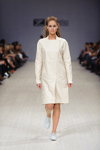 VOROZHBYT&ZEMSKOVA show — Ukrainian Fashion Week SS15 (looks: white coat)