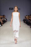 VOROZHBYT&ZEMSKOVA show — Ukrainian Fashion Week SS15 (looks: white dress)