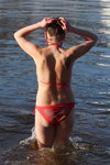 Epiphany Bathing. 2014 (looks: red swimsuit)